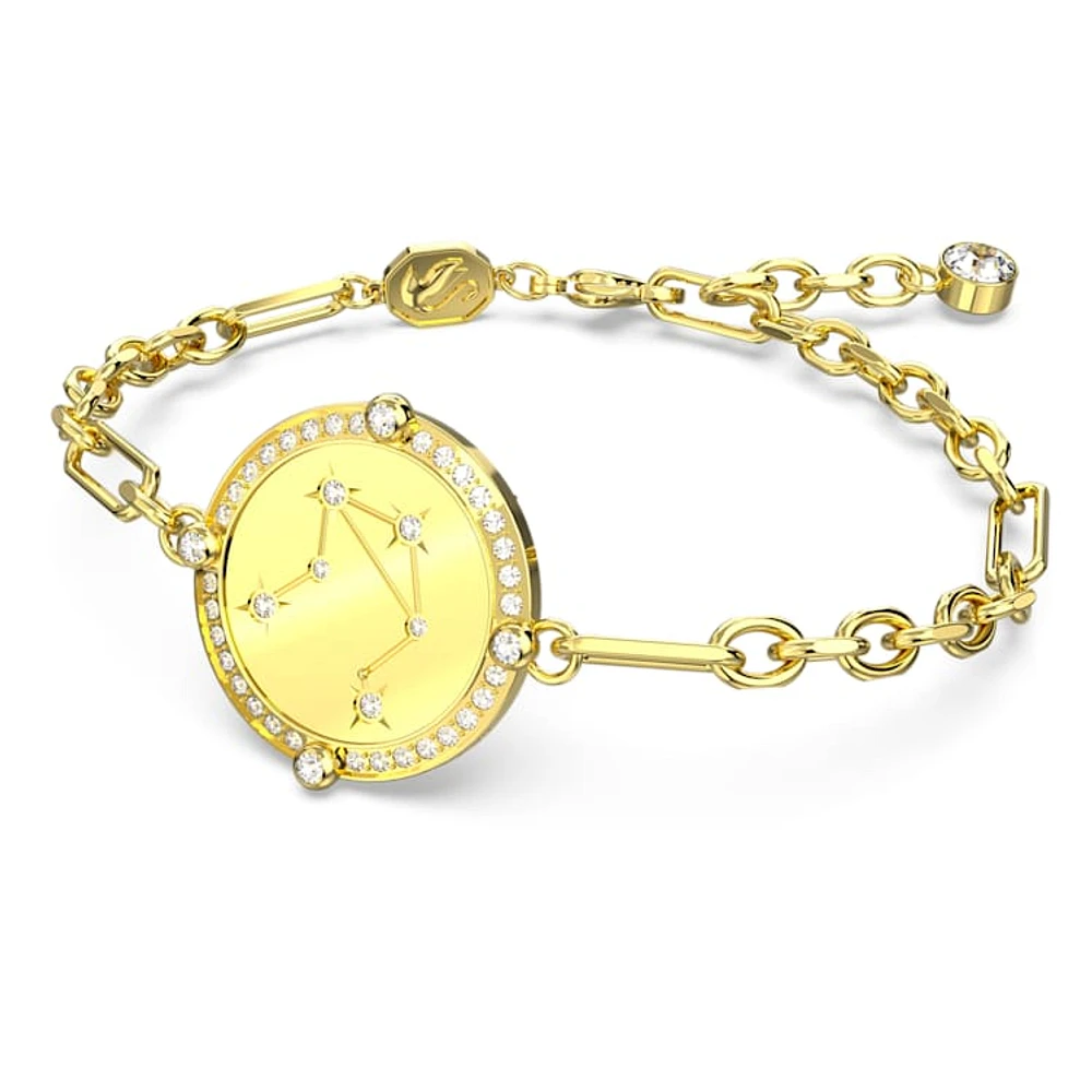 Zodiac bracelet, Libra, Gold tone, Gold-tone plated by SWAROVSKI