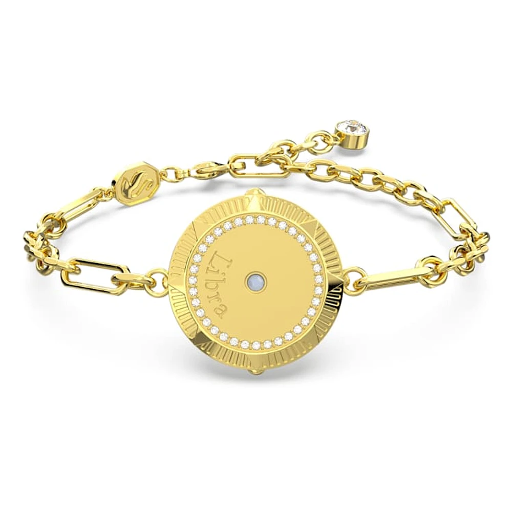 Zodiac bracelet, Libra, Gold tone, Gold-tone plated by SWAROVSKI