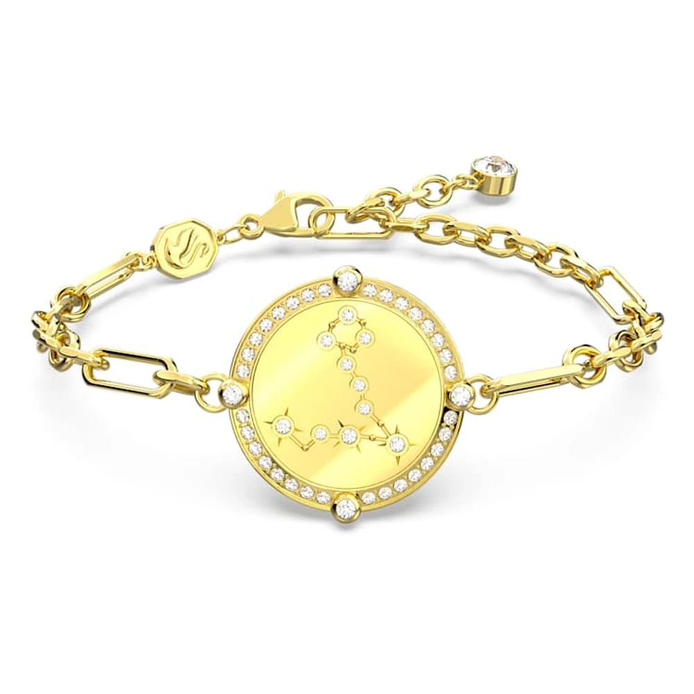 Zodiac bracelet, Pisces, Gold tone, Gold-tone plated by SWAROVSKI