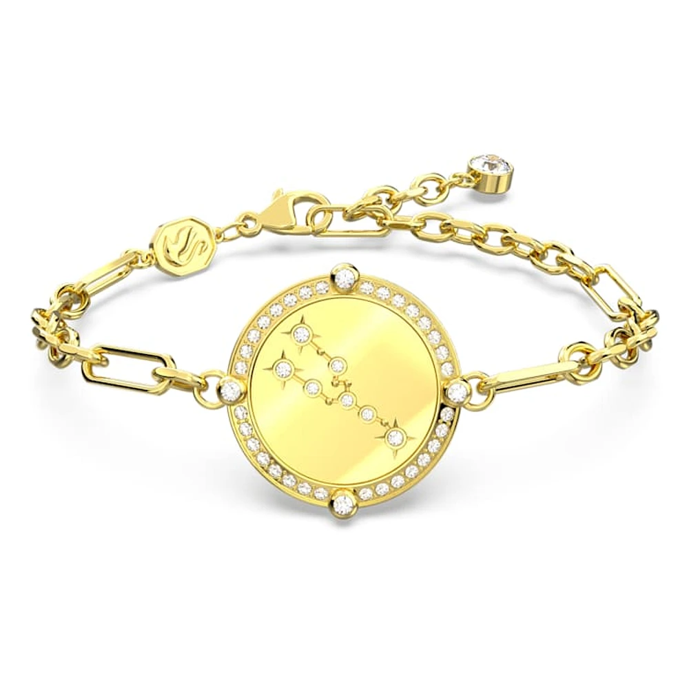 Zodiac bracelet, Taurus, Gold tone, Gold-tone plated by SWAROVSKI