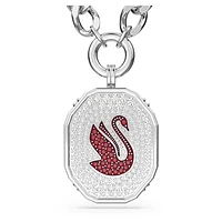 Alea necklace, Red, Rhodium plated by SWAROVSKI