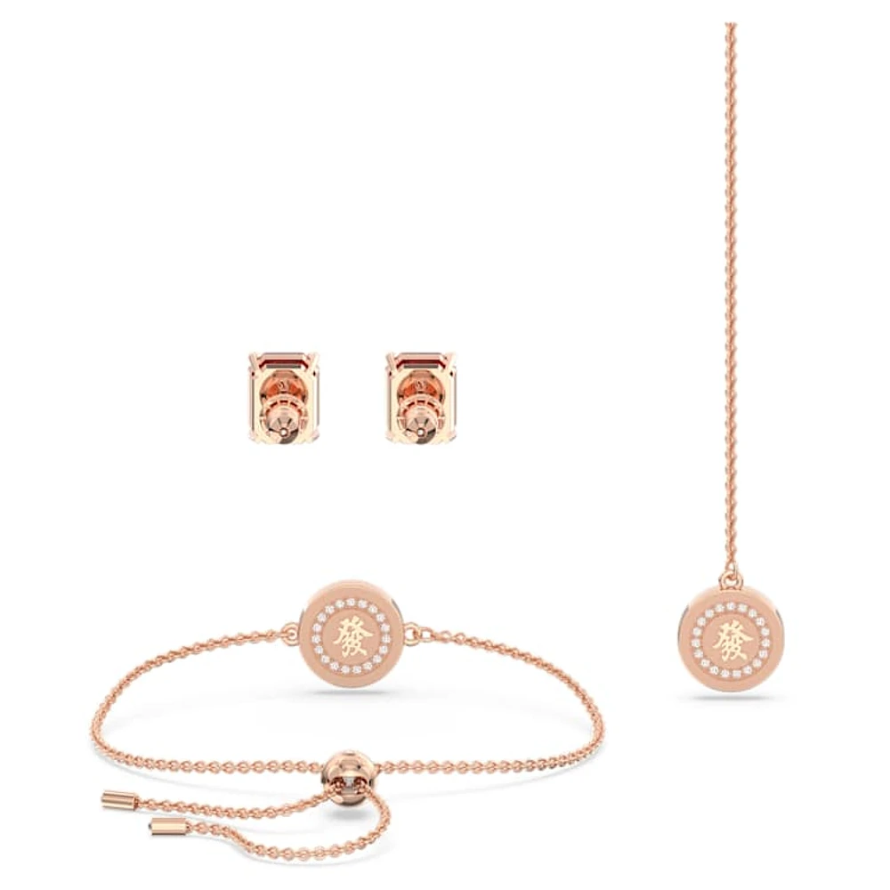 Alea set, Multicoloured, Rose gold-tone plated by SWAROVSKI