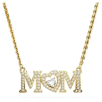 Mother’s Day necklace, Heart, White, Gold-tone plated by SWAROVSKI