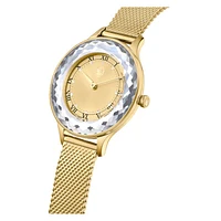 Octea Nova watch, Swiss Made, Metal bracelet, Gold tone, Gold-tone finish by SWAROVSKI