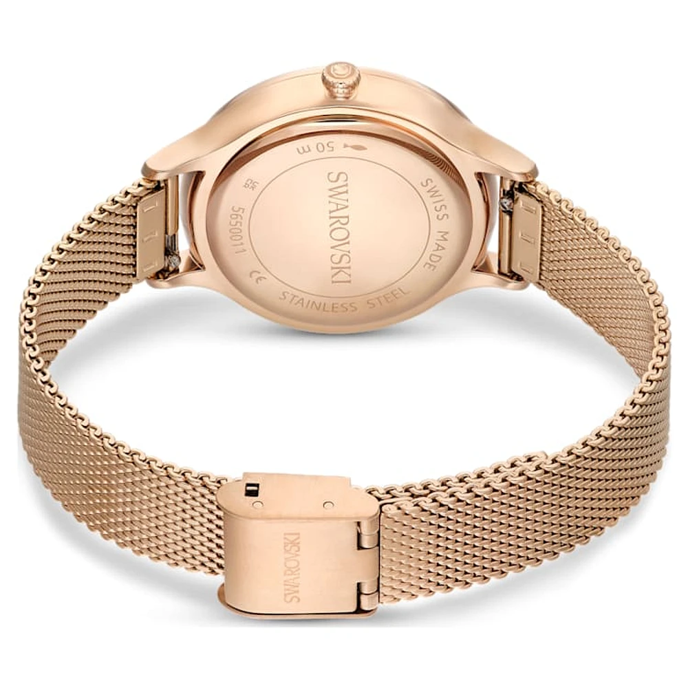 Octea Nova watch, Swiss Made, Metal bracelet, Rose gold tone, Rose gold-tone finish by SWAROVSKI