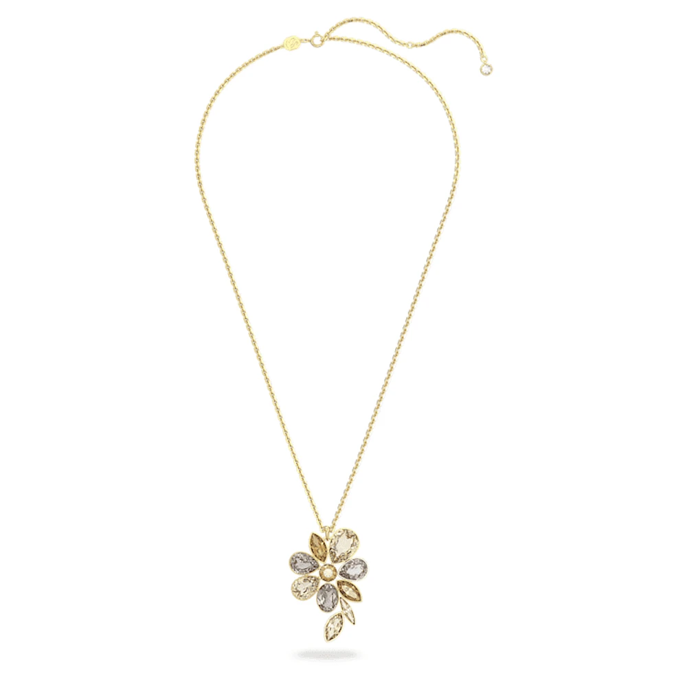 Elegance of Africa necklace, Flower, Multicoloured, Gold-tone plated by SWAROVSKI