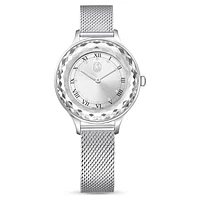 Octea Nova watch, Swiss Made, Metal bracelet, Silver Tone, Stainless steel by SWAROVSKI