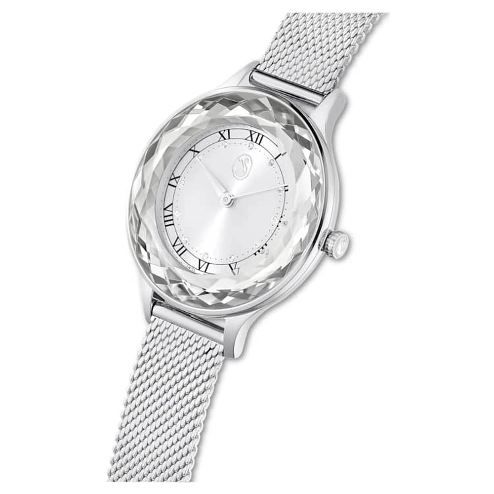 Octea Nova watch, Swiss Made, Metal bracelet, Silver Tone, Stainless steel by SWAROVSKI