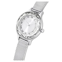 Octea Nova watch, Swiss Made, Metal bracelet, Silver Tone, Stainless steel by SWAROVSKI