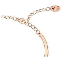 Una bangle, Octagon cut, Pavé, Green, Rose gold-tone plated by SWAROVSKI