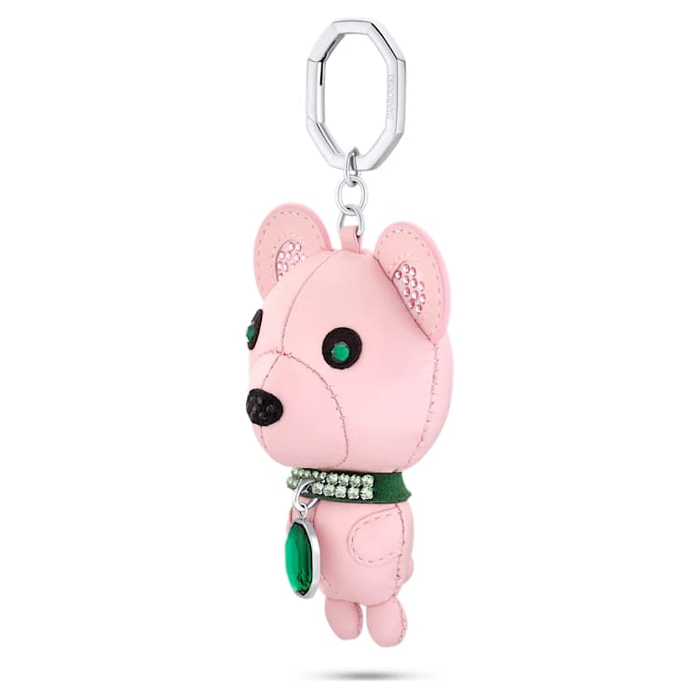 Icons key ring, Bear, Multicolored, Stainless steel by SWAROVSKI