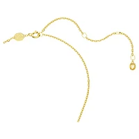 Idyllia necklace, Flower, Yellow, Gold-tone plated by SWAROVSKI