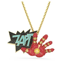 Marvel Iron Man pendant and brooch, Multicoloured, Gold-tone plated by SWAROVSKI