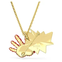 Marvel Iron Man pendant and brooch, Multicoloured, Gold-tone plated by SWAROVSKI