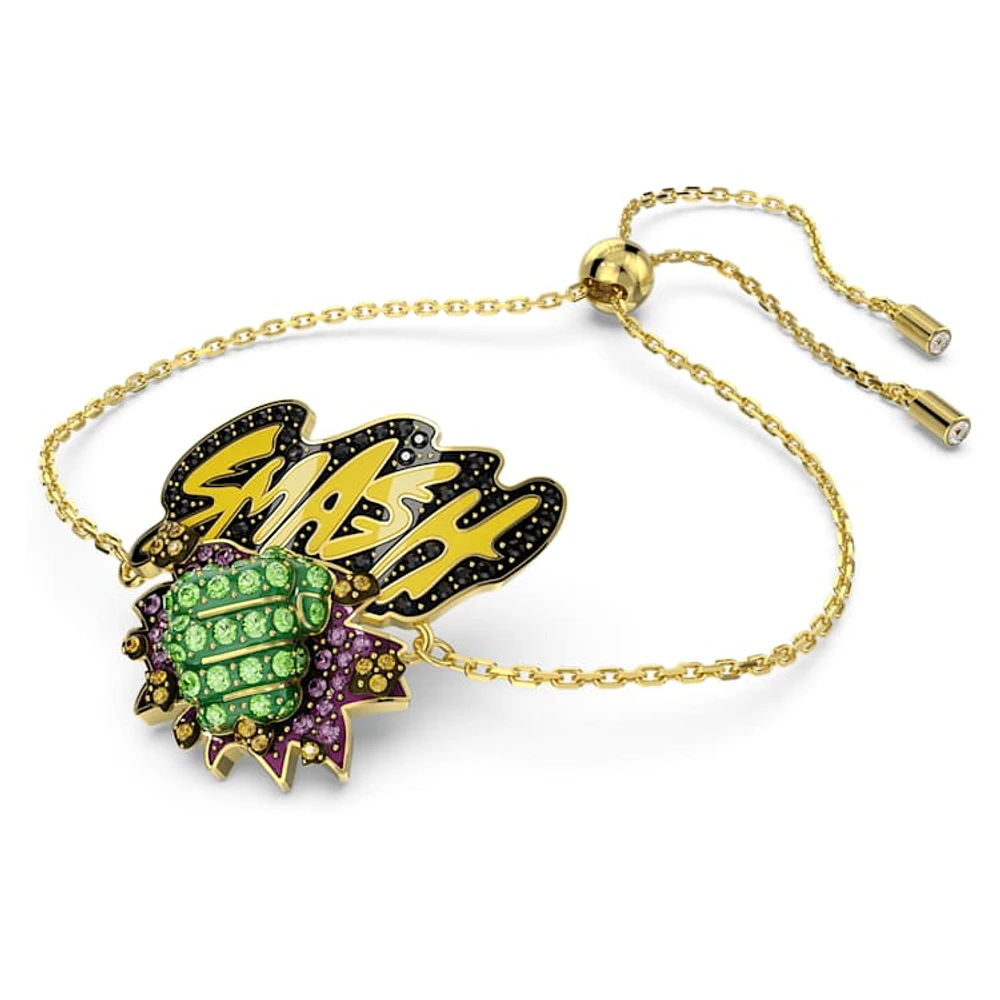 Marvel Hulk bracelet, Multicoloured, Gold-tone plated by SWAROVSKI