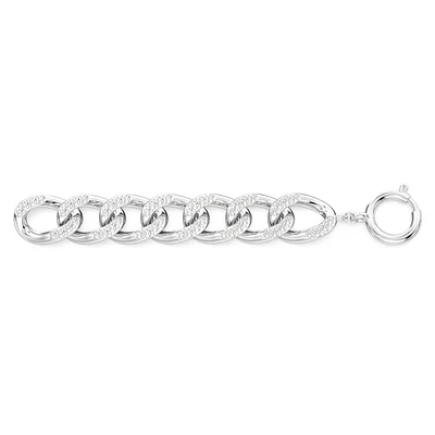 Dextera extender, White, Rhodium plated by SWAROVSKI