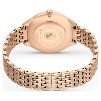 Attract watch, Swiss Made, Clover, Crystal bracelet, Rose gold tone, Rose gold-tone finish by SWAROVSKI