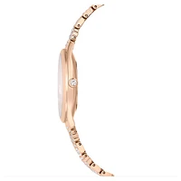 Attract watch, Swiss Made, Clover, Crystal bracelet, Rose gold tone, Rose gold-tone finish by SWAROVSKI