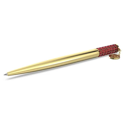 Alea ballpoint pen, Red, Gold-tone plated by SWAROVSKI