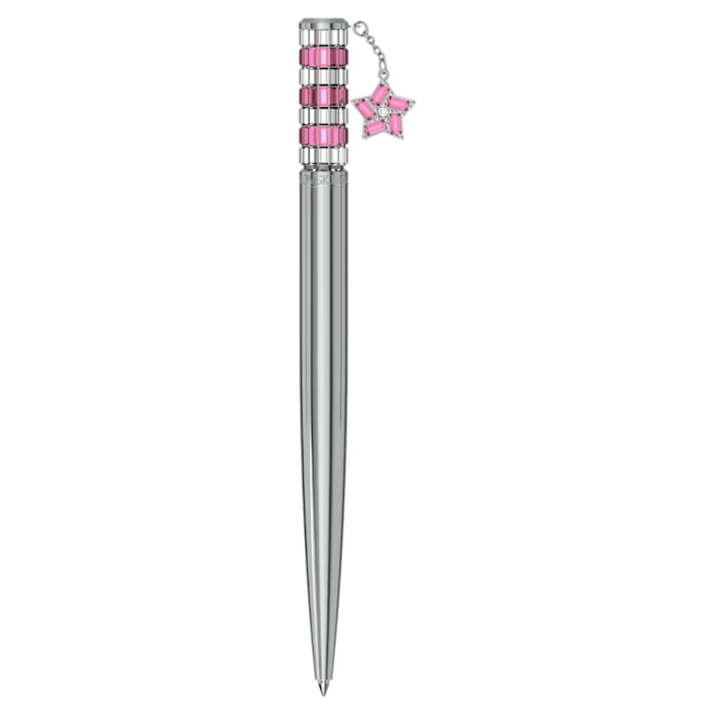 Celebration 2023 ballpoint pen, Star, Pink, Chrome plated by SWAROVSKI