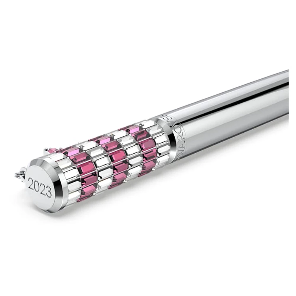 Celebration 2023 ballpoint pen, Star, Pink, Chrome plated by SWAROVSKI