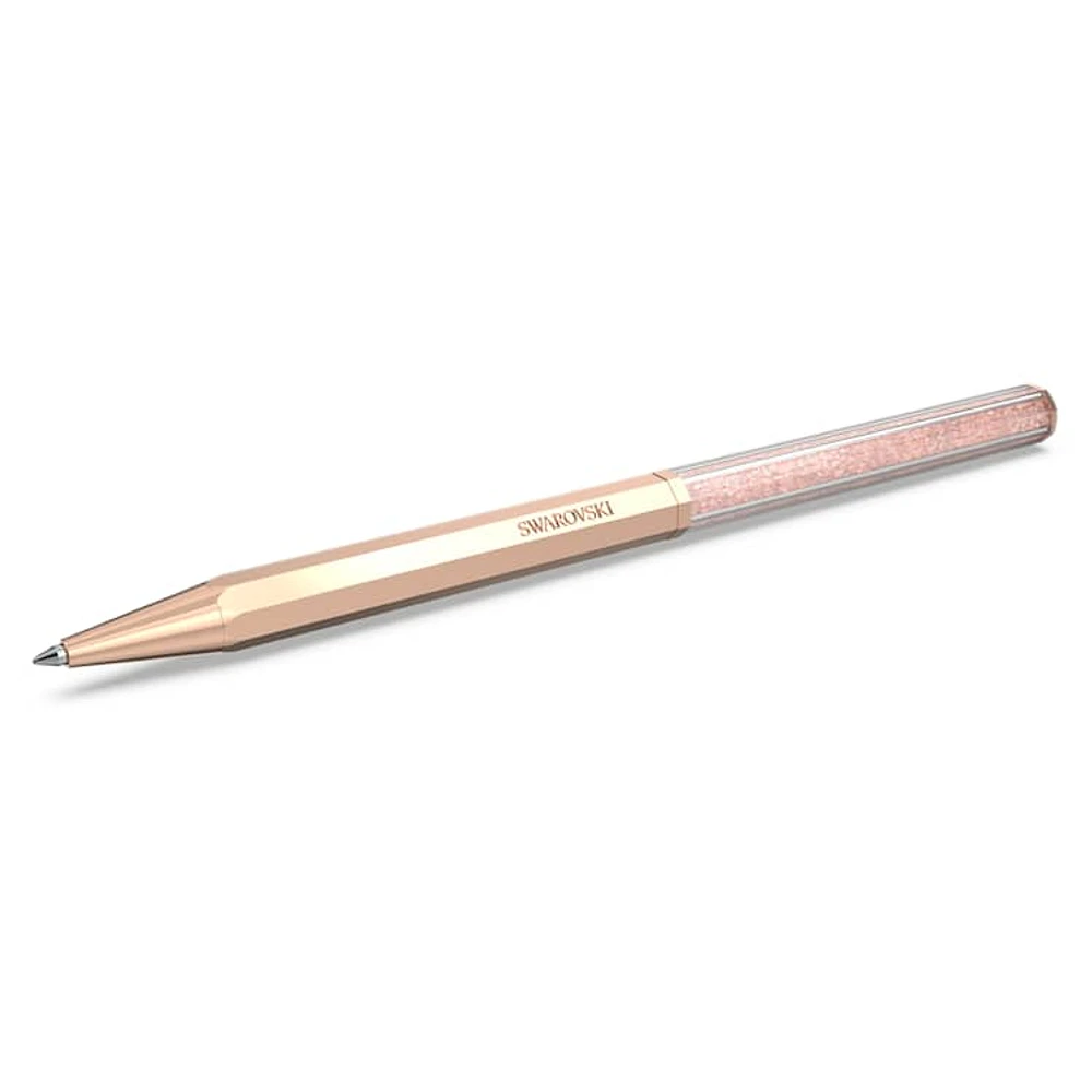 Crystalline ballpoint pen, Octagon shape, Rose gold tone, Rose gold-tone plated by SWAROVSKI