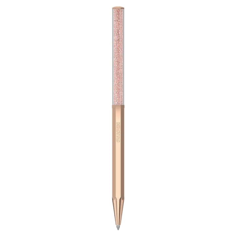 Crystalline ballpoint pen, Octagon shape, Rose gold tone, Rose gold-tone plated by SWAROVSKI