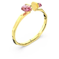 Lucent bangle, Magnetic closure, Pink, Gold-tone plated by SWAROVSKI