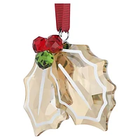 Holiday Cheers Gingerbread Holly Leaves Ornament by SWAROVSKI