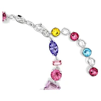 Gema bracelet, Mixed cuts, Multicoloured, Rhodium plated by SWAROVSKI