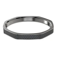 Dextera bangle, Octagon shape, Black, Ruthenium plated by SWAROVSKI