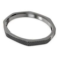 Dextera bangle, Octagon shape, Black, Ruthenium plated by SWAROVSKI