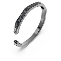 Dextera bangle, Octagon shape, Black, Ruthenium plated by SWAROVSKI