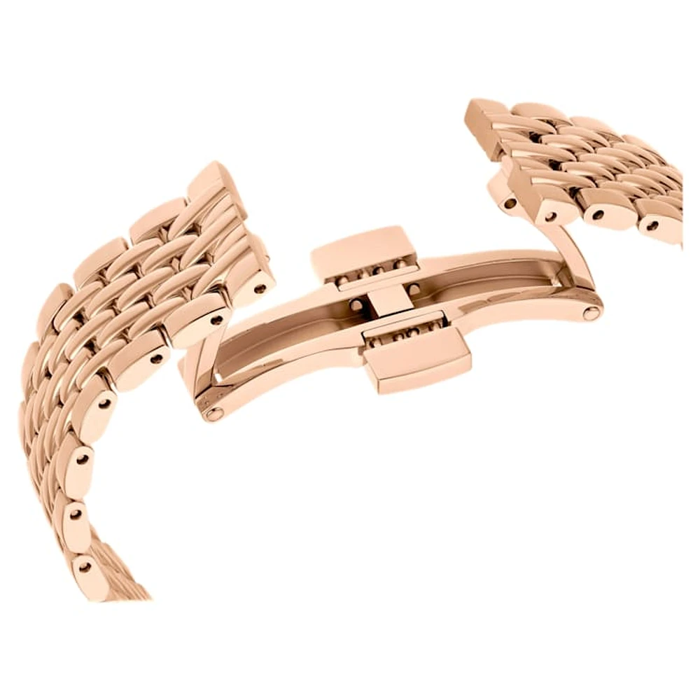 Crystalline Wonder watch, Swiss Made, Metal bracelet, Rose gold tone, Rose gold-tone finish by SWAROVSKI