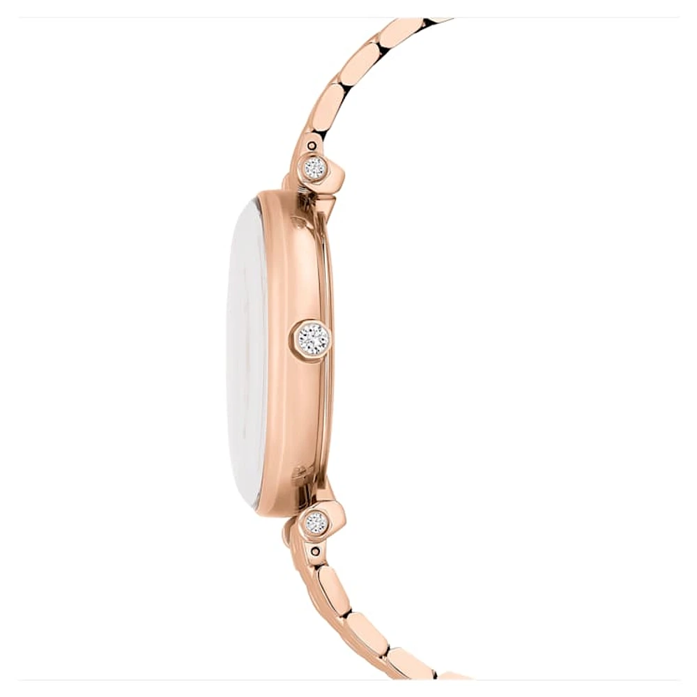 Crystalline Wonder watch, Swiss Made, Metal bracelet, Rose gold tone, Rose gold-tone finish by SWAROVSKI