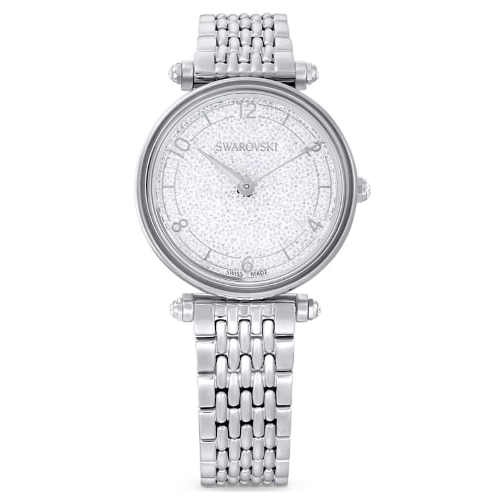 Crystalline Wonder watch, Swiss Made, Metal bracelet, Silver Tone, Stainless steel by SWAROVSKI