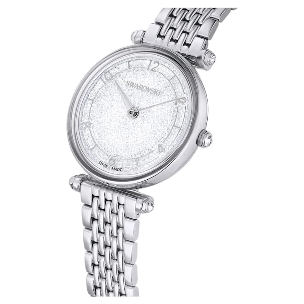 Crystalline Wonder watch, Swiss Made, Metal bracelet, Silver Tone, Stainless steel by SWAROVSKI