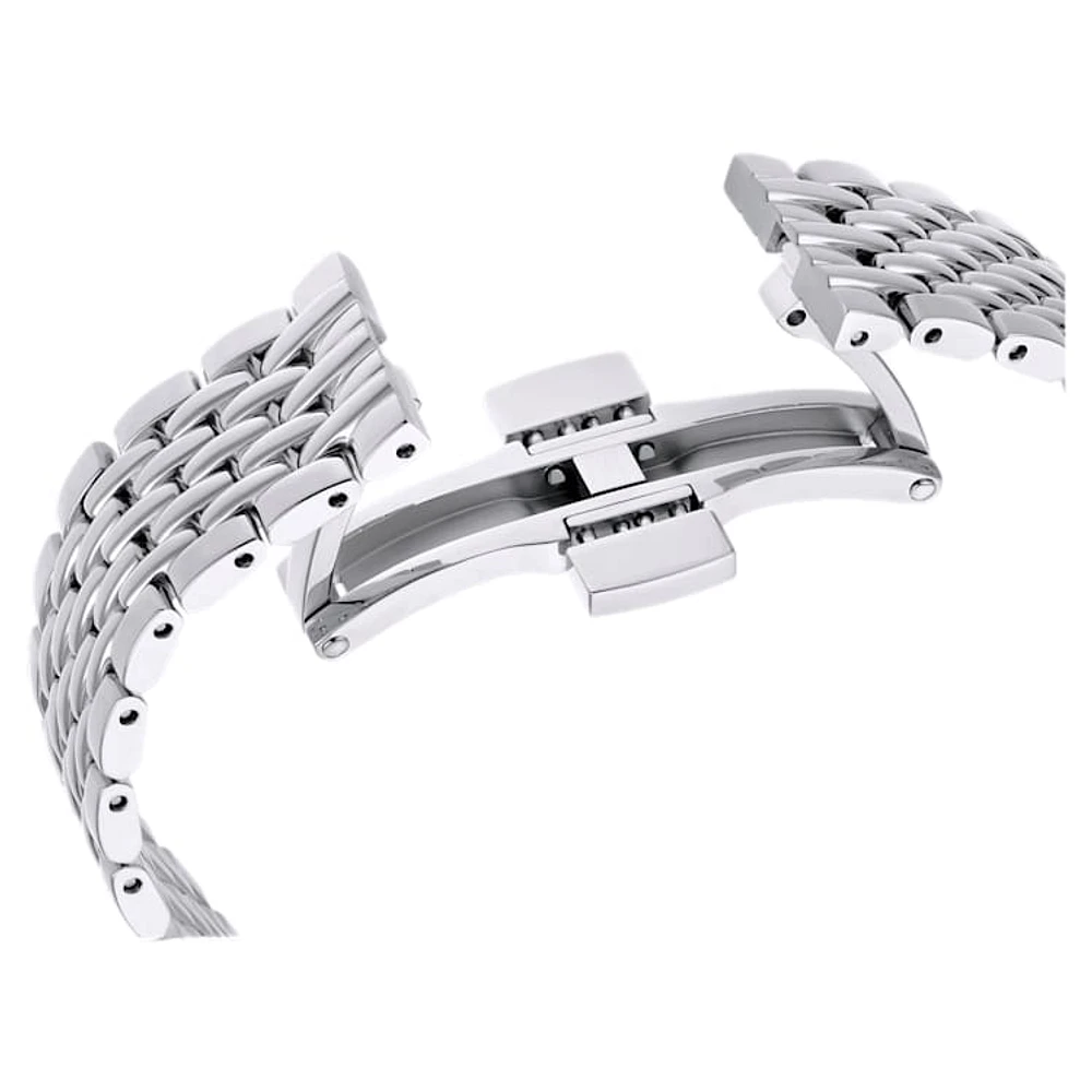 Crystalline Wonder watch, Swiss Made, Metal bracelet, Silver Tone, Stainless steel by SWAROVSKI