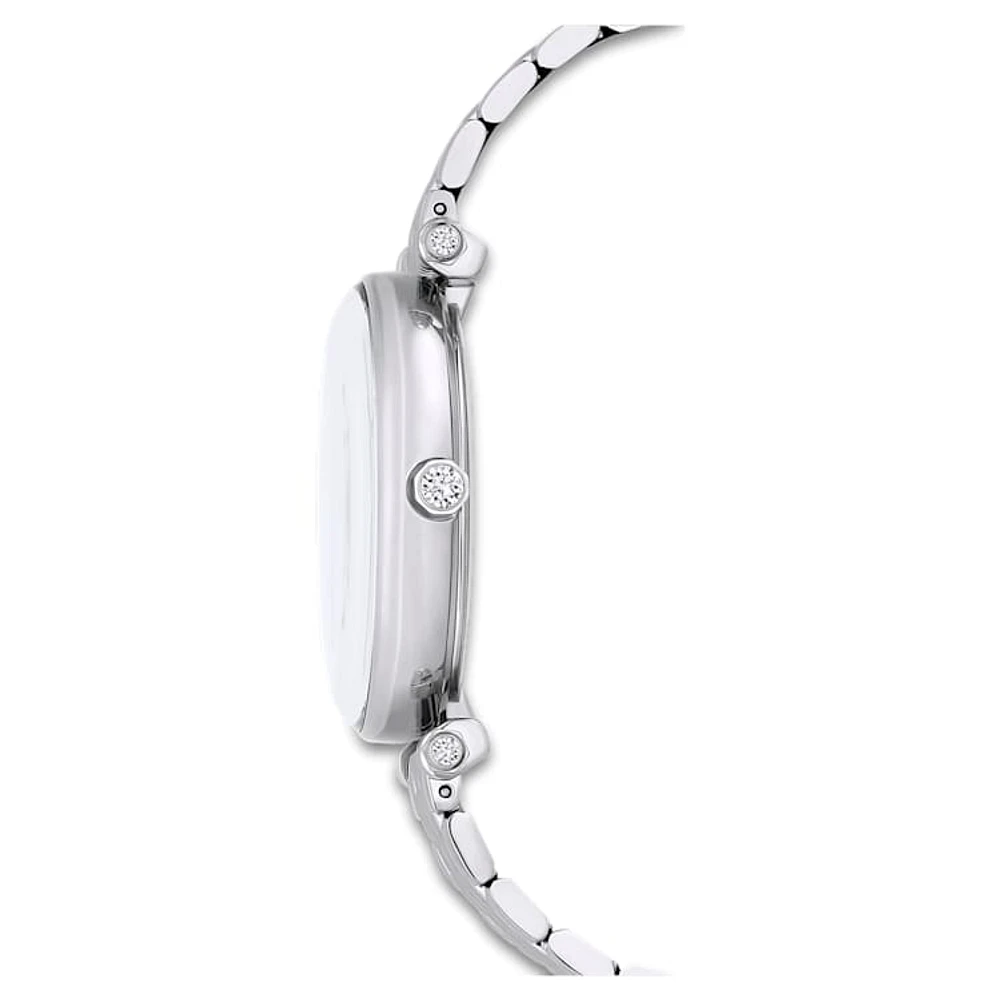 Crystalline Wonder watch, Swiss Made, Metal bracelet, Silver Tone, Stainless steel by SWAROVSKI