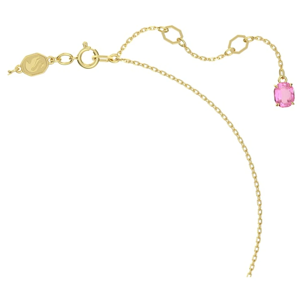 Idyllia pendant, Flower, Small, Pink, Gold-tone plated by SWAROVSKI