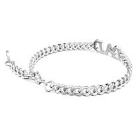 Father's Day - Dad bracelet, White, Rhodium plated by SWAROVSKI