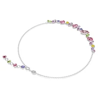 Gema necklace, Mixed cuts, Multicoloured, Rhodium plated by SWAROVSKI