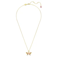 Idyllia pendant, Butterfly, Multicoloured, Gold-tone plated by SWAROVSKI