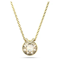 Bella V pendant, Round cut, Gold tone, Gold-tone plated by SWAROVSKI