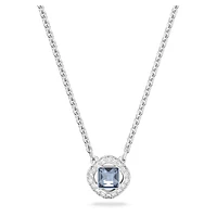 Una Angelic necklace, Square cut, Blue, Rhodium plated by SWAROVSKI