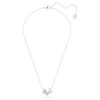 Idyllia Lilia necklace, Butterfly, Blue, Rhodium plated by SWAROVSKI