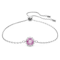 Chroma bracelet, Round cut, Purple, Rhodium plated by SWAROVSKI