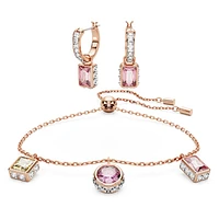 Chroma set, Mixed cuts, Multicoloured, Rose gold-tone plated by SWAROVSKI