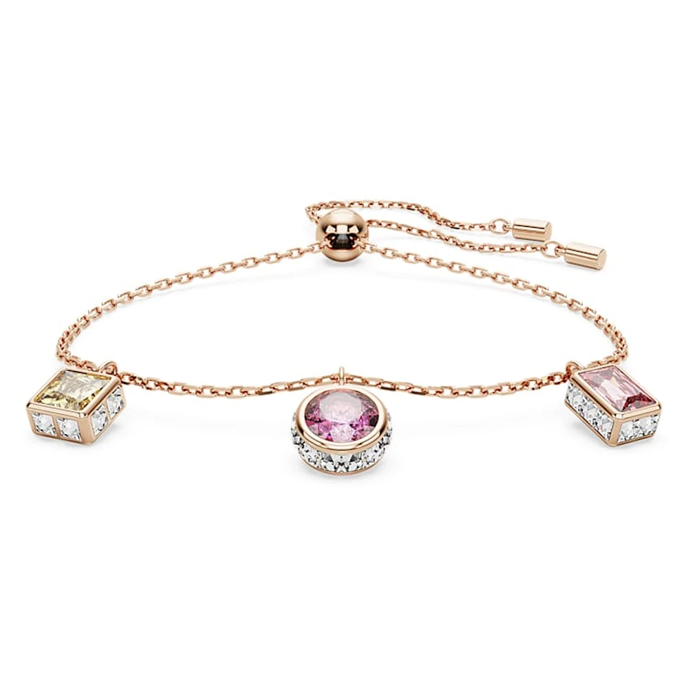 Chroma set, Mixed cuts, Multicoloured, Rose gold-tone plated by SWAROVSKI