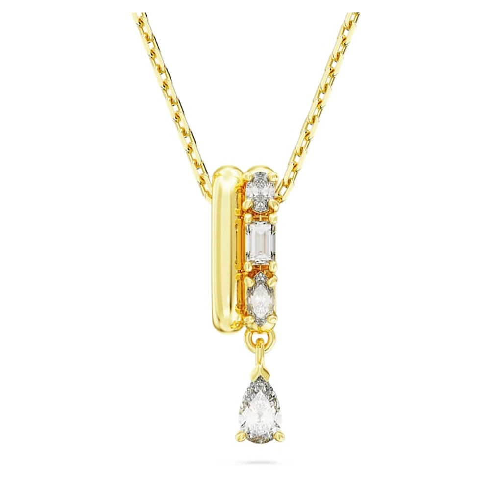 Imber pendant, Mixed cuts, White, Gold-tone plated by SWAROVSKI